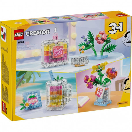 Constructor - LEGO Creator 3 in 1 31383 Floral Decor Perfume Bottle 286 Pieces 100 mm Height Multi-C