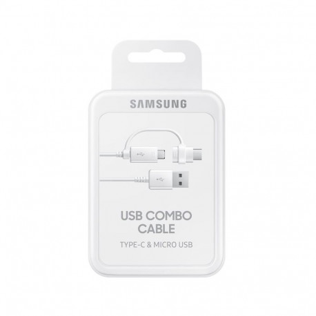 USB Cable - Samsung EP-DG930 1.5m USB A to USB C/Micro-USB 2.0 White