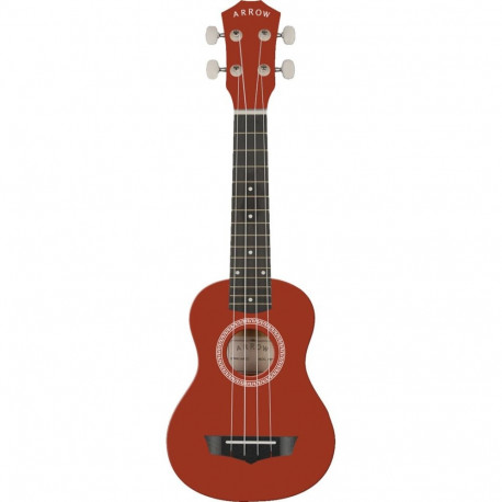 Soprano Ukulele - Arrow PB10 NT Soprano Natural Dark With Case