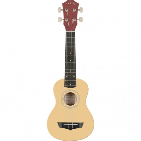 Soprano Ukulele - Arrow PB10 NA 15 Frets With Case Natural
