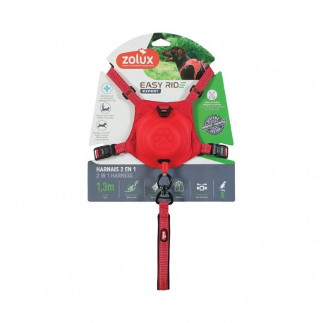 SUSPENDERS WITH LEASH S RED