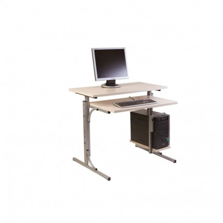 Kooli arvutilaud MUDEL 1, 950x500mm /kask või pöök m. + hall 9006
