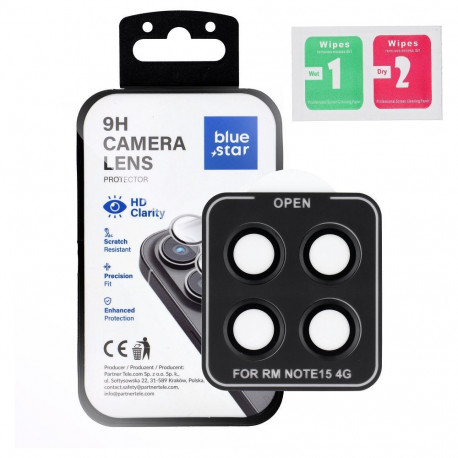 Camera Lens Protector BLUE STAR Easy Install for XIAOMI Redmi NOTE 15 15 4G black