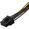 Akyga kaabel PCI Express 6-pin (M) - 6+2-pin (F) 0,2m (AK-CA-07)