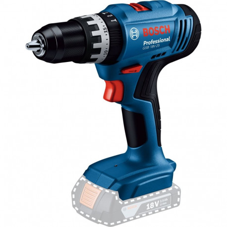 Aku löökpadruniga puur-kruvikeeraja GSB 18V-25 Professional solo ilma akuta ja laadijata L-BOXX'is, 