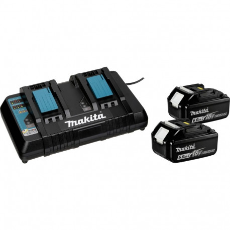 Toitekomplekt 18V 6Ah 2x aku BL1860B 1x laadija DC18RD, must