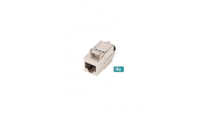 Digitus CAT 8.1 Keystone module, shielded, tool-free mounting connection - 4 pcs.