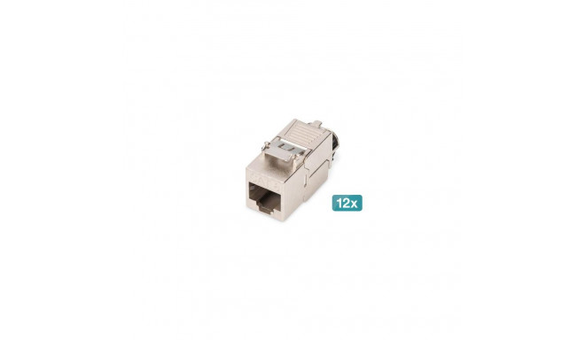 Digitus CAT 8.1 Keystone module, shielded, tool-free mounting connection - 12 pcs.