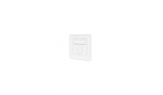 Digitus CAT 6A class EA network socket, design-compatible, shielded, flush-mounted, 4 directions