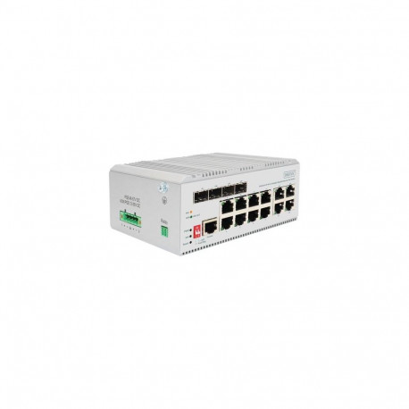 Digitus 8 port Gigabit Ethernet network PoE switch, industrial, L2 managed, 4 SFP uplink