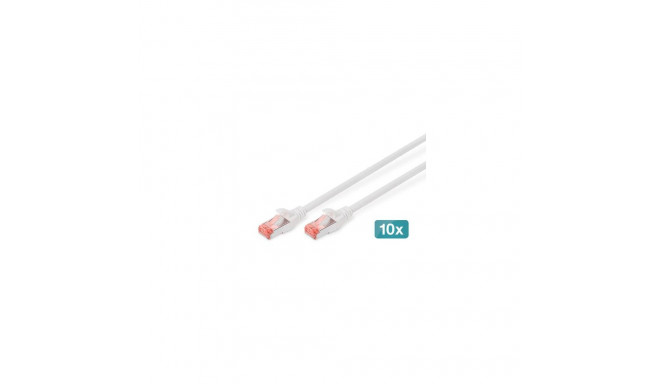 Digitus CAT 6 S/FTP Patch Cables, 0.5 m, White, 10-Pack