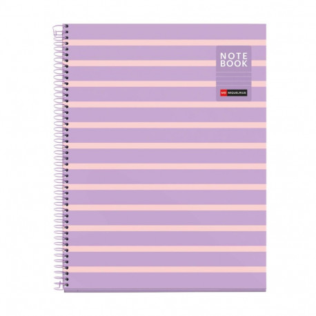 Kaustik A4 80l joon spiraal 4-ne augustus BETWEEN THE LINES Mauve Miquelrius