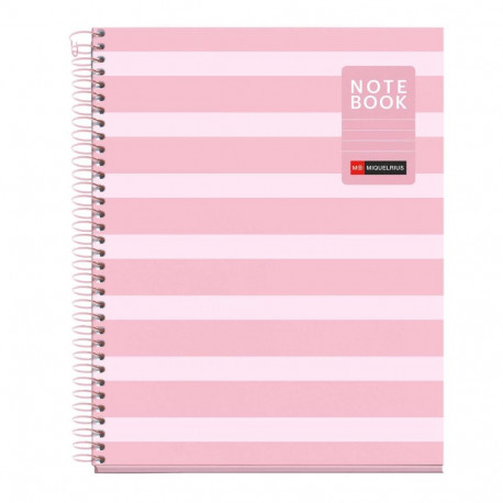 Kaustik A5 80l joon spiraal 2-ne augustus BETWEEN THE LINES Pink Miquelrius