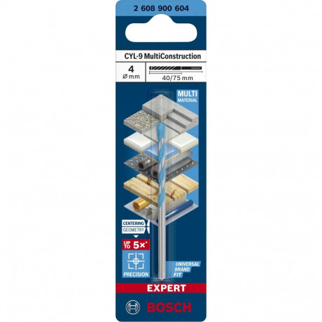 EXPERT CYL-9 MultiConstruction Bohrer, Ø 4mm (Arbeitslänge 45mm)