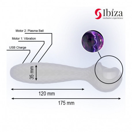 IBIZA vibraator ja stimulaator PLASMA SPHERE