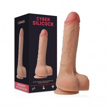 CYBER SILICOCK - CONNOR ULTRA REALISTIC SOFT LIQUID SILICONE 20.5 CM -O- 3.7 CM