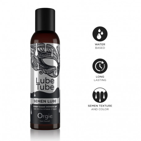 Orgie Lube Tube - Semen Lube Water - Based Intimate Gel