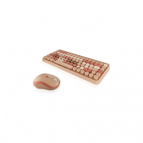 KeySonic lauakomplekt KSKM-5200M-RF (DE) juhtmevaba, liivakarva/kreemjas