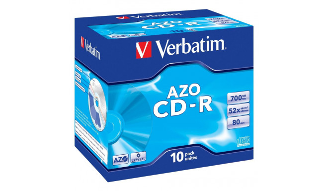 "1x10 Verbatim Data Life plus CD-R 80 / 700MB, 52x Speed JC"