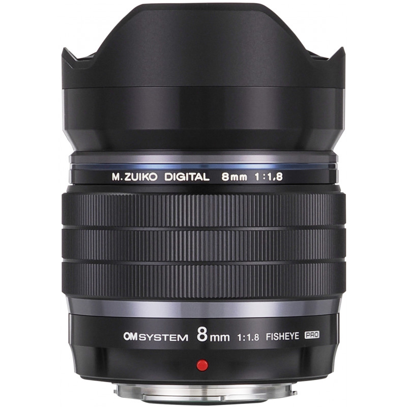 OM SYSTEM M.Zuiko Digital ED 8mm f/1.8 Fisheye Pro objektiiv, must