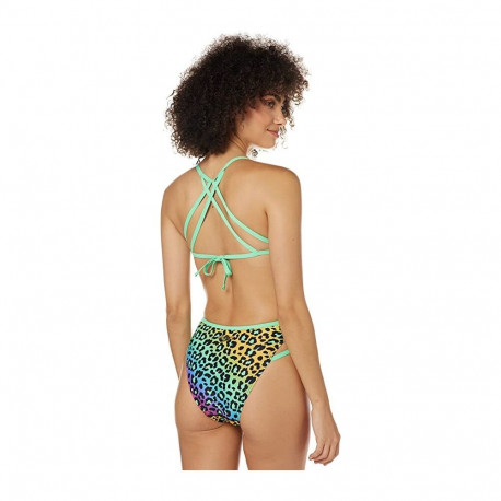 Ujumistrikoo Speedo JungleGlare Placement Neon Freestyler roheline/kollane