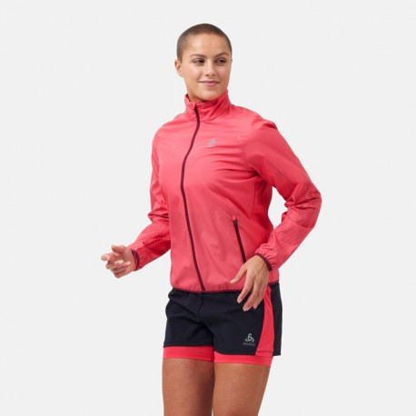 Treeningjakk Odlo ESSENTIAL LIGHT PRINT Jacket roosa
