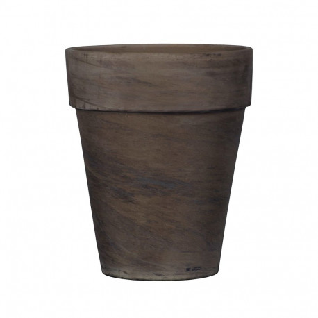 FLOWER POT BASALTXL 11CM DARK BROWN