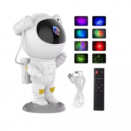 CP 3D Astronout 360 degree Rotate Head Star Sky & Nebula projector with Remote White