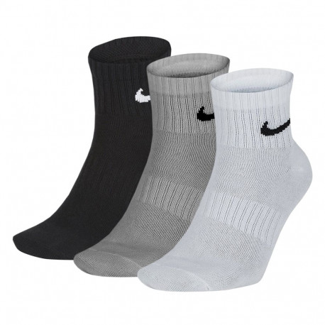 Skarpety Nike Everyday Lightweight Ankle 3 pary białe, szare, czarne SX7677 964
