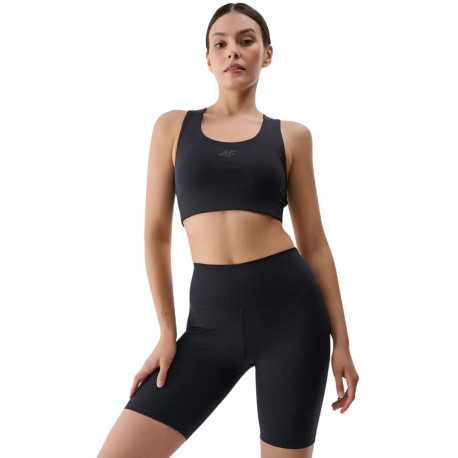 Legginsy damskie 4F F020 głęboka czerń 4FRSS25TFSTF020 20S