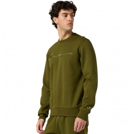 Bluza męska Champion Crewneck Sweatshirt oliwkowa 220272 GS585