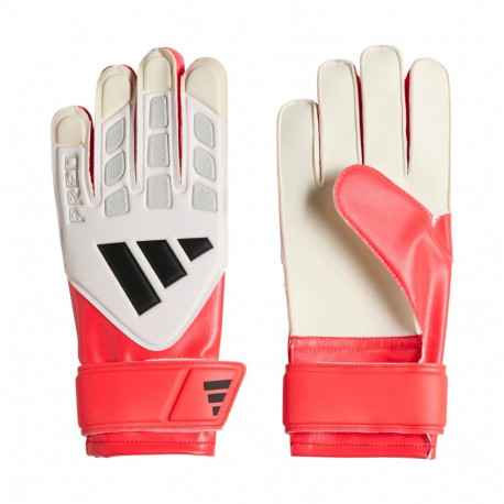 Rękawice bramkarskie dla dzieci adidas Predator Training biało-czerwone KA7792