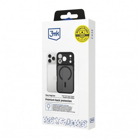 3mk Misty MagCase Black Apple iPhone 16E/ iPhone 17E  (5903108759519)