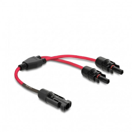 "Delock DL4 Solar Splitter Kabel 1 x Stecker zu 2 x Buchse 30 cm rot"