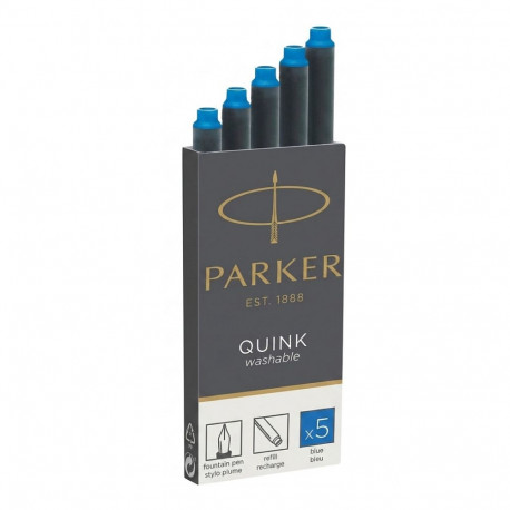 "1x5 Parker Tintenpatrone Quink blau"
