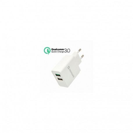 Swissten Travel Charger Qualcomm 3.0 Quick Charge + Smart IC with 2x USB 30W Power