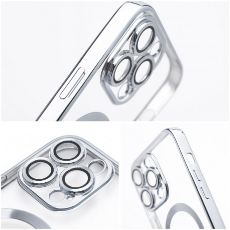 Case for Samsung A27 Electro Mag Cover case compatible with MagSafe silver