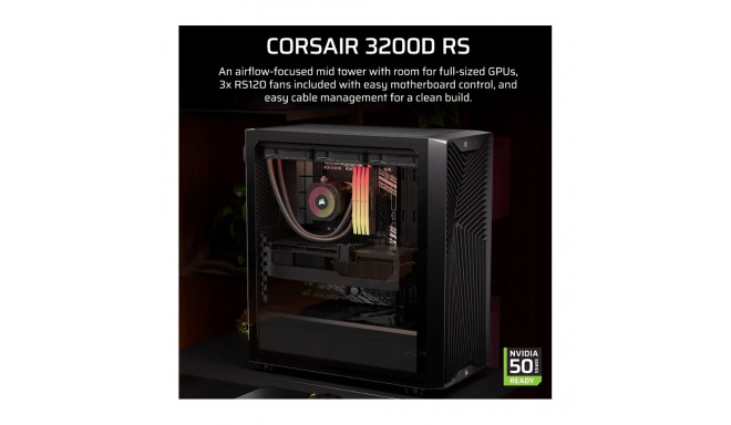 Corsair PC Case | 3200D RS | Mid-Tower | Black