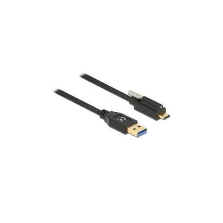 "Delock USB 10 Gbps Kabel Typ-A Stecker zu USB Type-C™ Stecker mit Schraube oben 2 m"