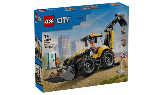 LEGO City 60480 Yellow Backhoe Loader Blocks