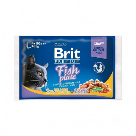 BRITPREM kassikonserv kalaga 4X100