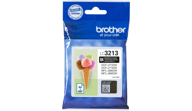 BROTHER LC3213BK HIGH YIELD BLACK INK CARTRIDGE - 400 PAGES