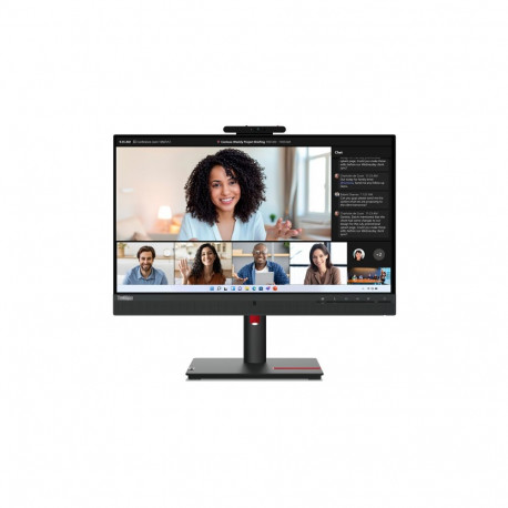Monitor - Lenovo T24mv-30 23.8" Full HD 75Hz USB Hub Webcam Black