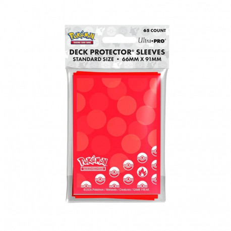 Trading Card Sleeve - Ultra PRO Energy Fire Type 65 Count Red