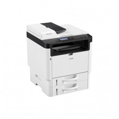 RICOH MFP M320FSE 32ppm print/copy/scan/fax USB LAN PCL/PS3 256MB duplex ARDF 1x250+50 sheets starte