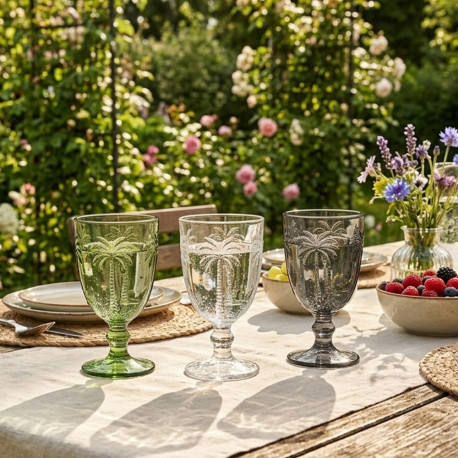 Wine goblet GIO SOLE H16.8cm, grey