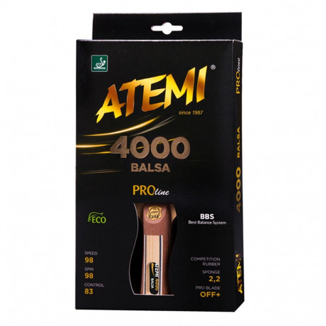 Atemi lauatennisereket 4000 Pro Balsa concave, uus