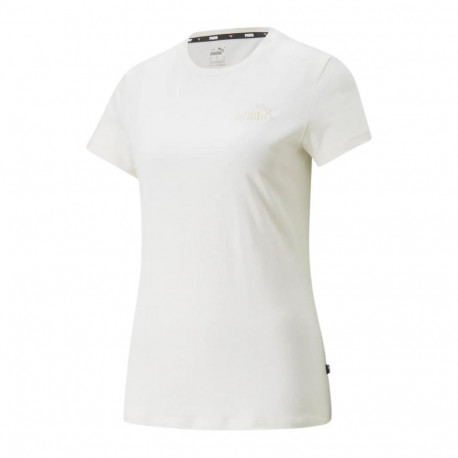 Puma naiste t-särk ESS+ Embroidery Tee 848331 99, kreemjas