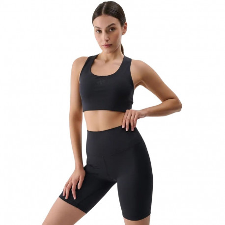 Legginsy damskie 4F F019 głęboka czerń 4FRSS25TFSTF019 20S