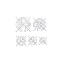 InLine Fan Grill Metal, black, 60x60mm
